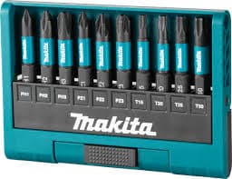 Makita E-12011 10-delni set bitova, Impact Black