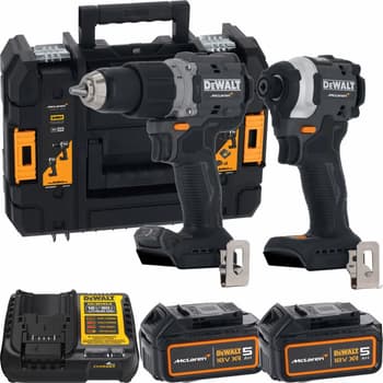 DeWALT DCK200MP2T bušilica i odvijač, McLaren, sa 2x5.0Ah baterije i punjačem