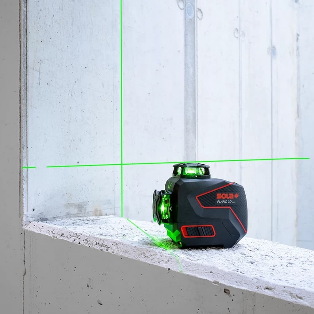 Sola PLANO 3D green Professional linijski laser, sa 2x3.6V AA baterije i koferom - slika 3