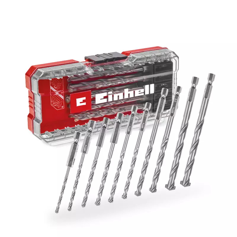 Einhell EN 49108743 burgije za kamen, 1/4", 3–10mm, S-Case, 10 komada