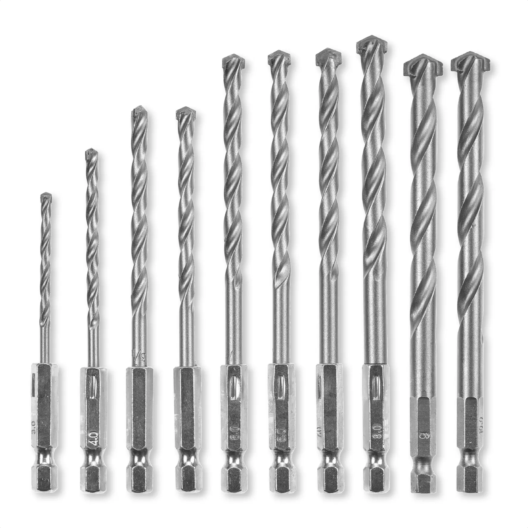 Einhell EN 49108743 burgije za kamen, 1/4", 3–10mm, S-Case, 10 komada - slika 2