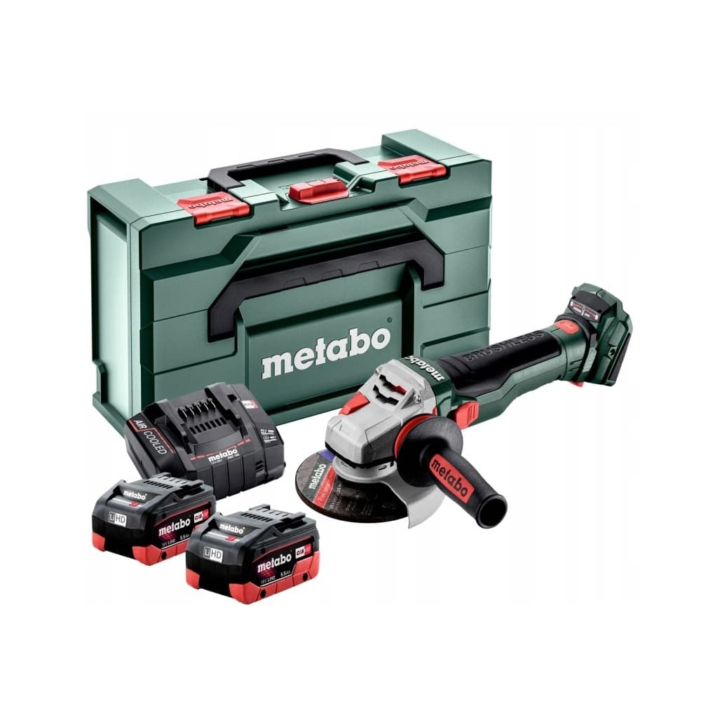Metabo MET 601731660 akumulatorska ugaona brusilica, sa 2x5.5Ah baterije i punjačem