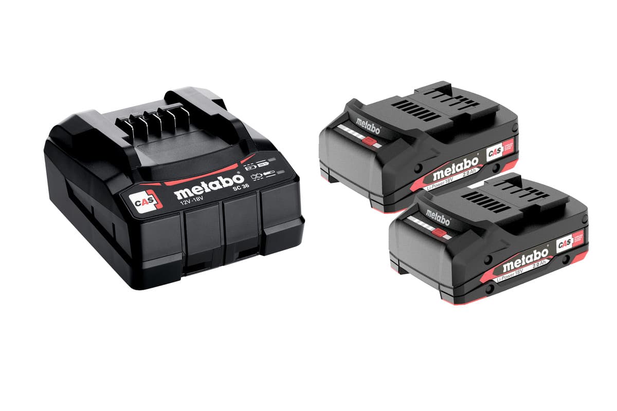 Metabo MET 685161000 set sa dve Li-Power 18V 2.0 Ah baterije i punjačem SC 30