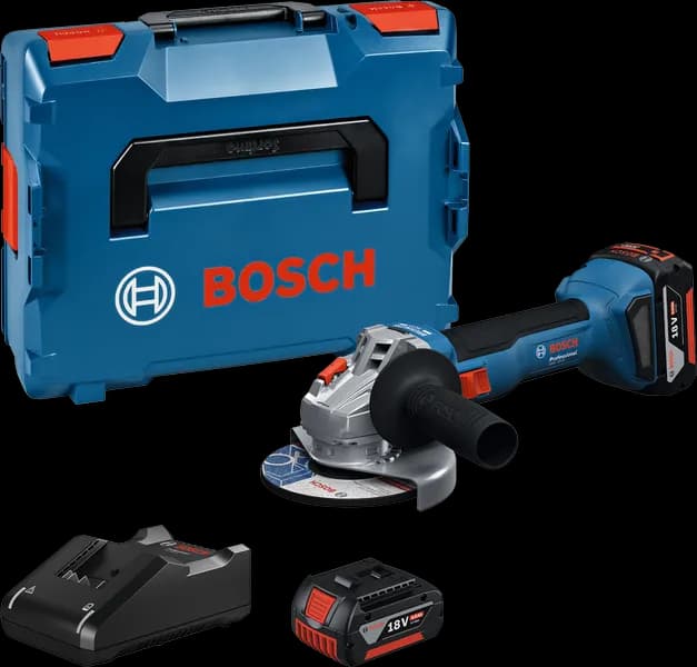 Bosch GWS 18V-8 akumulatorska ugaona brusilica, sa 2x4.0Ah baterije i punjačem, 06019N9002