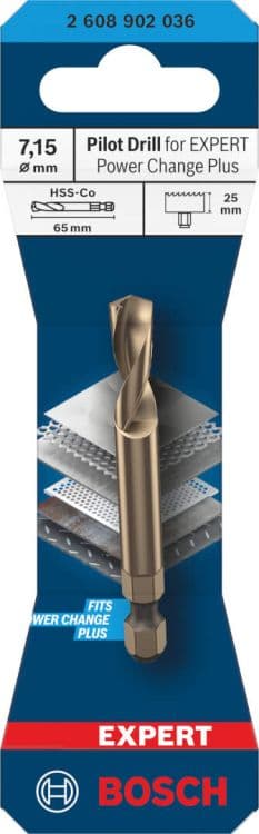Bosch vodeća burgija za EXPERT Power Change Plus, HSS-Co, 7.15x20x65mm, 2608902036 - slika 2