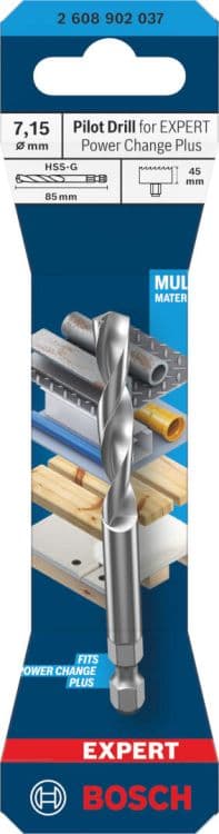 Bosch vodeća burgija EXPERT Power Change Plus, HSS-G, 7.15x44x85mm, 2608902037 - slika 2