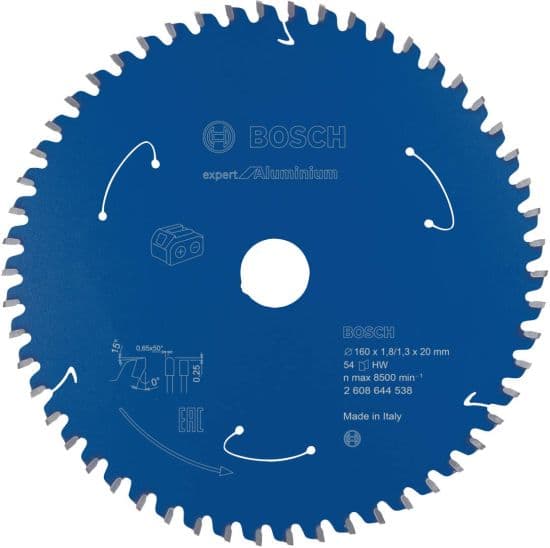 Bosch EXPERT Aluminium cordless list kružne testere, 160x1.8/1.2x20mm, T54, 2608902119