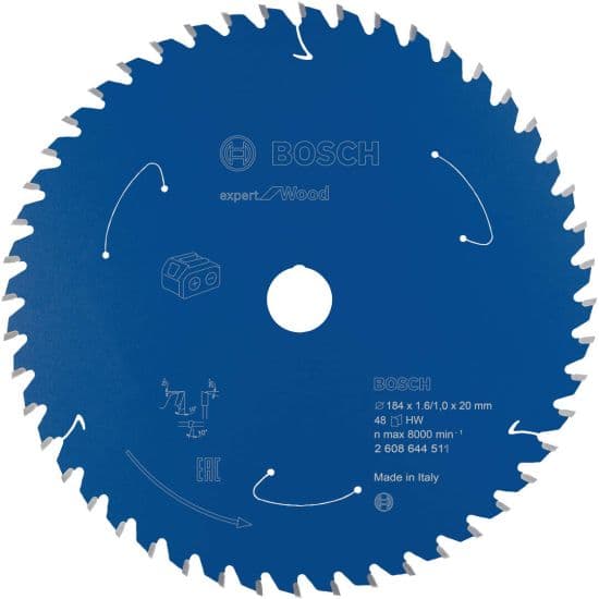 Bosch EXPERT Wood cordless list kružne testere, 184x1.6/1x20mm, T48, 2608902153