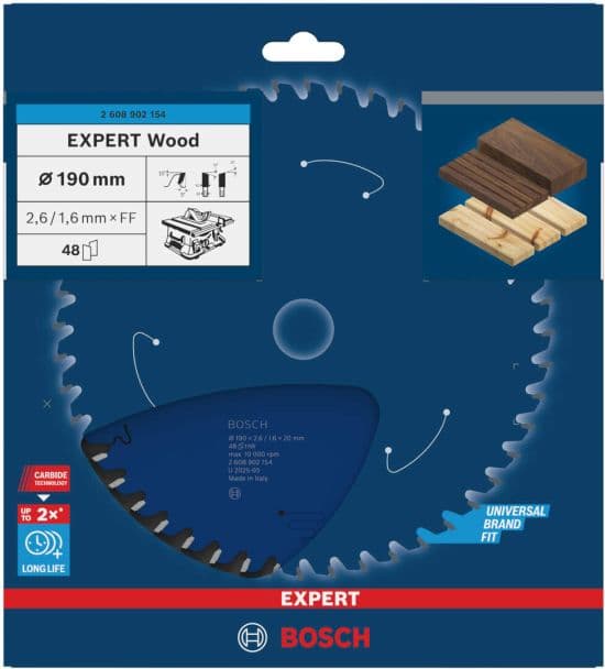 Bosch EXPERT Wood list kružne testere, 190x2.6/1.6x30mm, T48, 2608902154 - slika 2