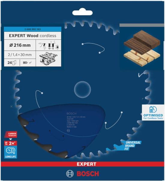 Bosch EXPERT Wood cordless list kružne testere, 216x2/1.4x30mm, T24, 2608902163 - slika 2