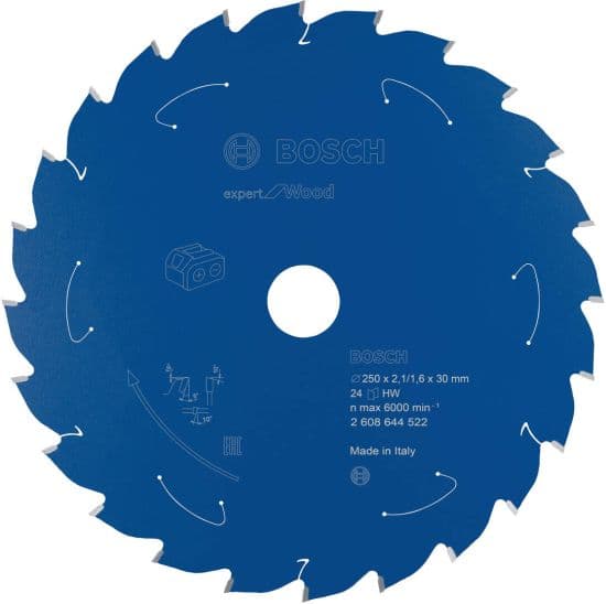 Bosch EXPERT Wood cordless list kružne testere, 250x2.1/1.6x30mm, T24, 2608902171