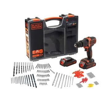 Black+Decker aku bušilica odvijač BDCHD18BOA sa setom pribora