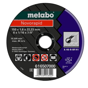 Metabo Novorapid čelik 150mm, Rezna ploča, 616507000