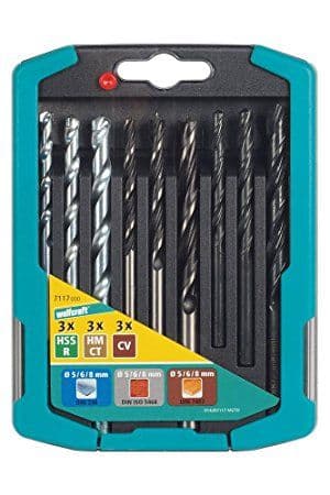 Wolfcraft Set burgija za metal-drvo-kamen 9 kom. 7117000