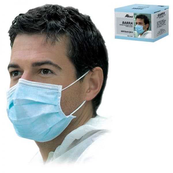 Zaštitna jednokratna maska Barra - papirna troslojna, pak. 1/50 kom.