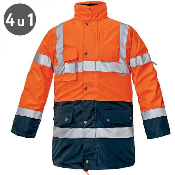 Biroad 4 u 1 zimska vodootporna termoizolovana jakna visoke vidljivosti