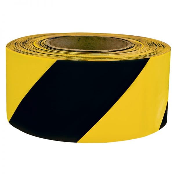 Signalna zebra traka žuto/crna 7 cm x 500 m