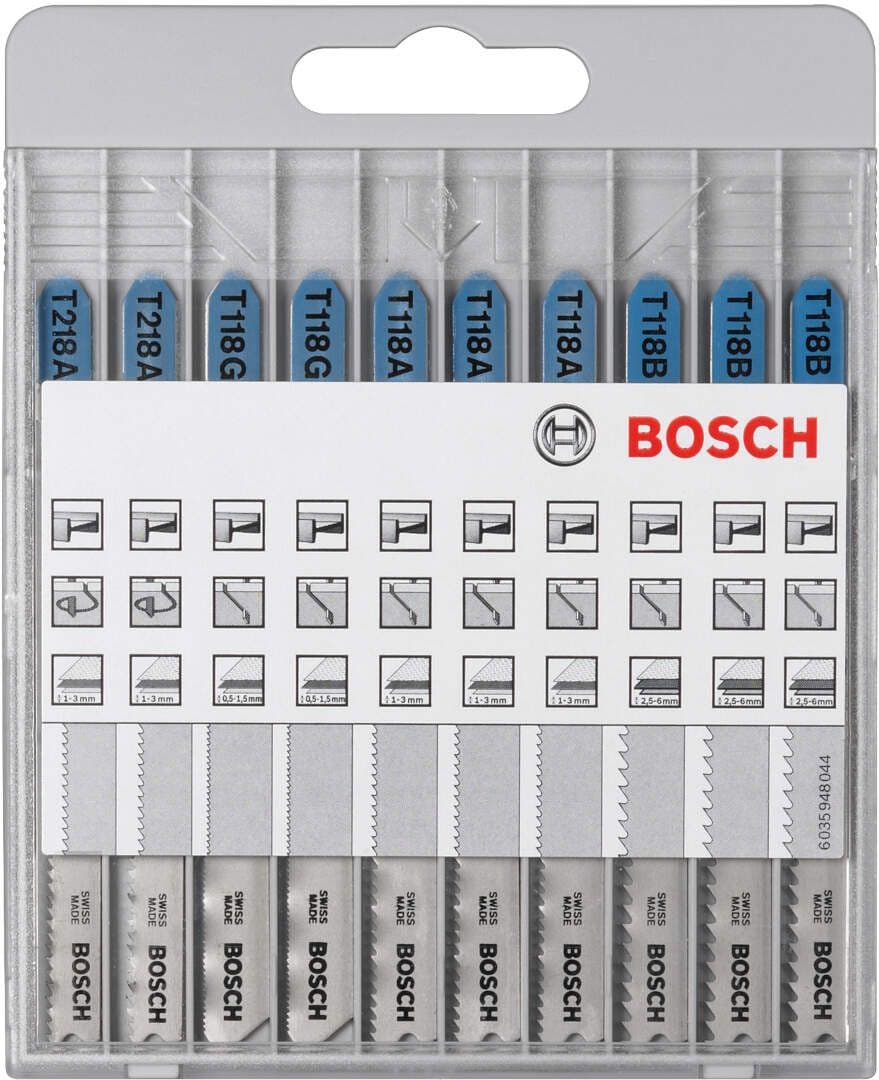 10-delni set listova ubodne testere Basic for Metal Bosch 2607010631, T 218 A (2x); T 118 G (2x); T 118 A (3x); T 118 B (3x)