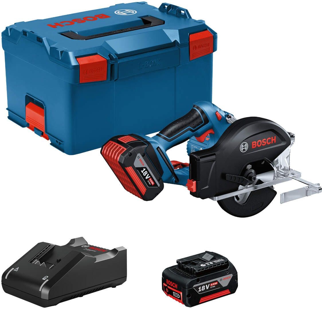 Akumulatorska kružna testera-cirkular za metal Bosch GKM 18V-50, 2x5,0Ah, L-Boxx, 06016B8002