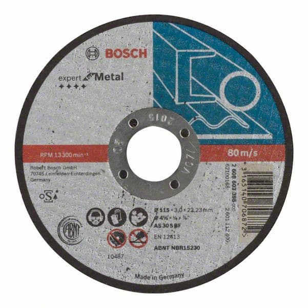 Bosch 2608603395 Expert for Metal rezne ploče sa ravnim centrom, otvorom od 22,23 mm za male ugaone brusilice