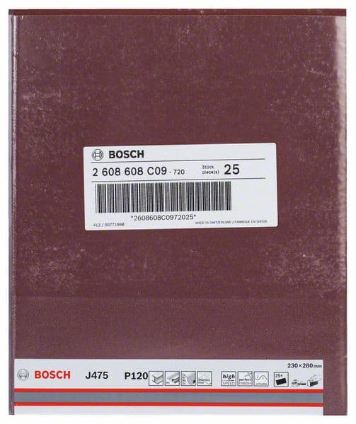 Bosch 2608608C09 J475 Best for Metal brusne tkanine za ručno brušenje