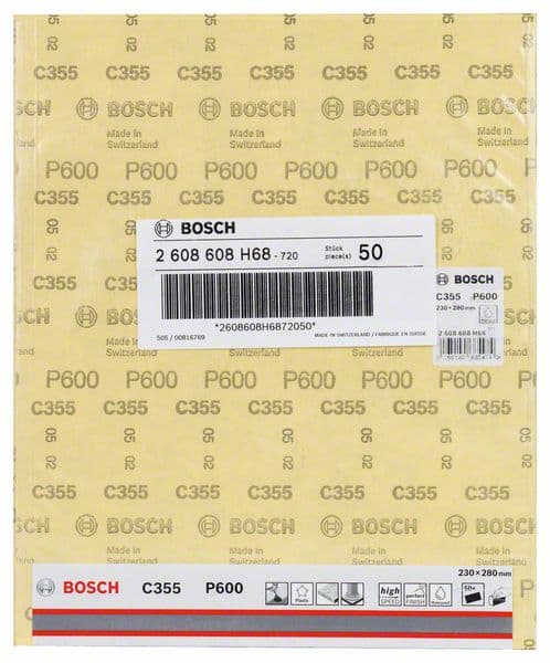 Bosch 2608608H68 C355 Brusni papiri za ručno brušenje