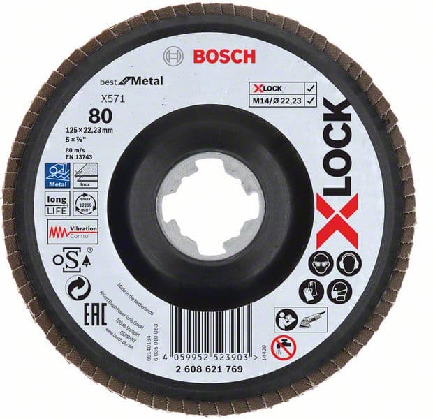 Bosch 2608621769 X571 Best for Metal X-LOCK lamelne brusne ploče, verzija pod uglom