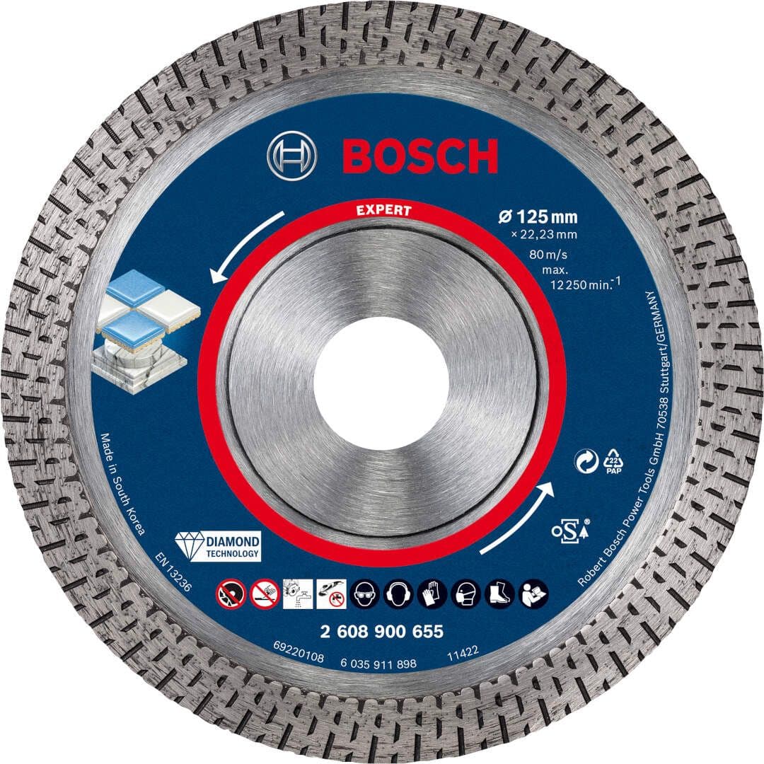 Bosch EXPERT HardCeramic dijamantska rezna ploča 125 x 22, 23 x 1, 4 x 10 mm, 2608900655