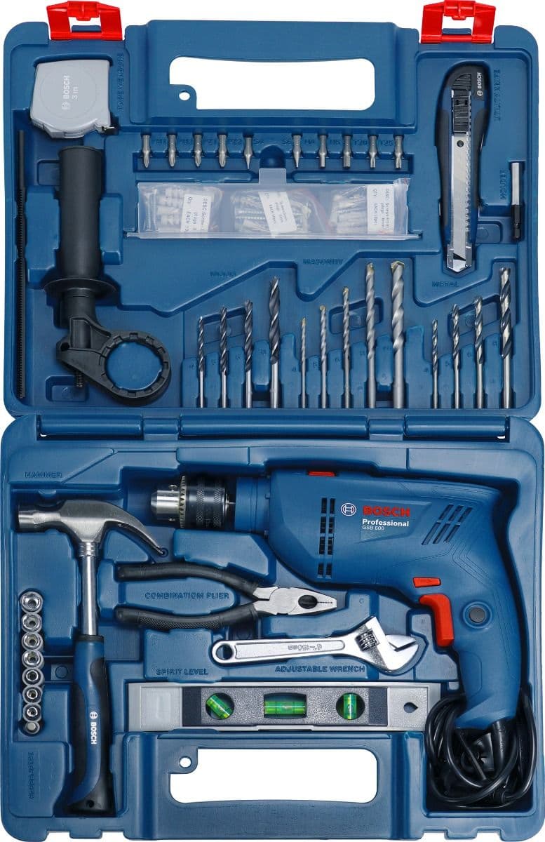 Bosch GSB 600 vibraciona bušilica sa setom pribora i ručnog alata, 06011A0321
