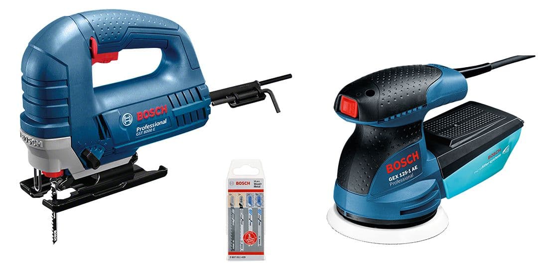 Bosch GST 8000 E ubodna testera + ekscentar brusilica Bosch GEX 125-1 AE (0615990M8K)