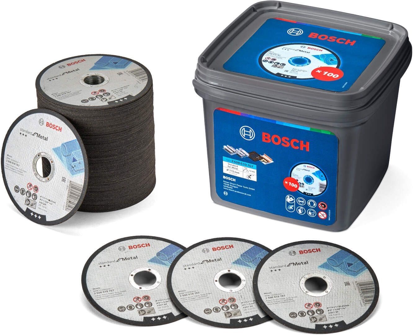 Bosch pakovanje 100kom reznih ploča, ravna Standard for Metal A 60 T BF, 115x22,23x1,0mm , 061599765H