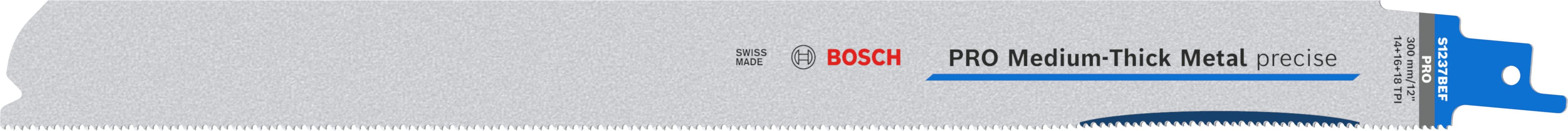 Bosch PRO Medium-Thick Metal precise S1237BEF list univerzalne testere, 1.1x25x300mm 5/1, 2608658996