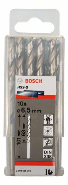 Bosch PRO Metal HSS-G burgija za bušenje metala 6.5x63x101 mm 10/1, 2608595068