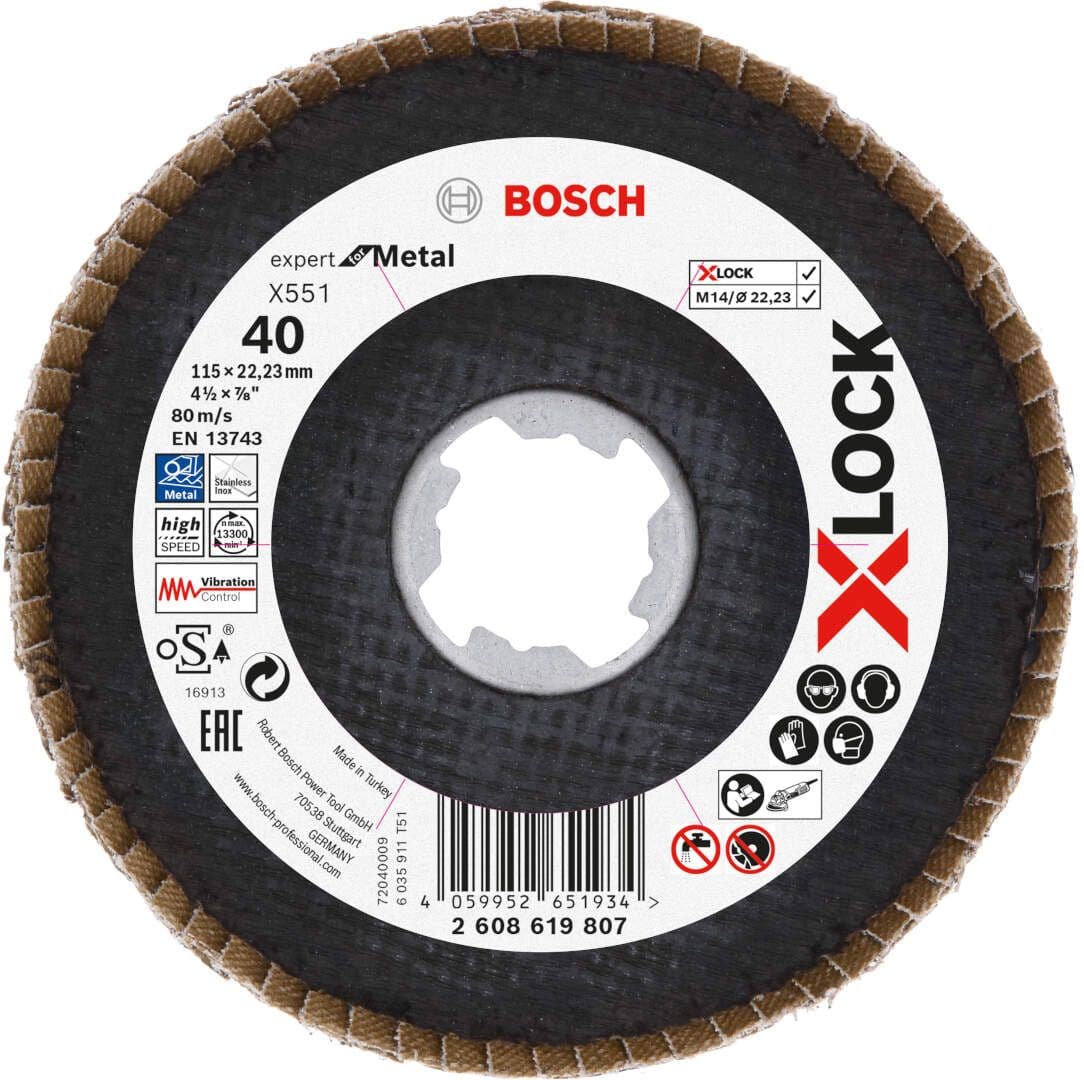 Bosch X-LOCK flap disk X551 P40 115 mm ugaoni, 2608619807