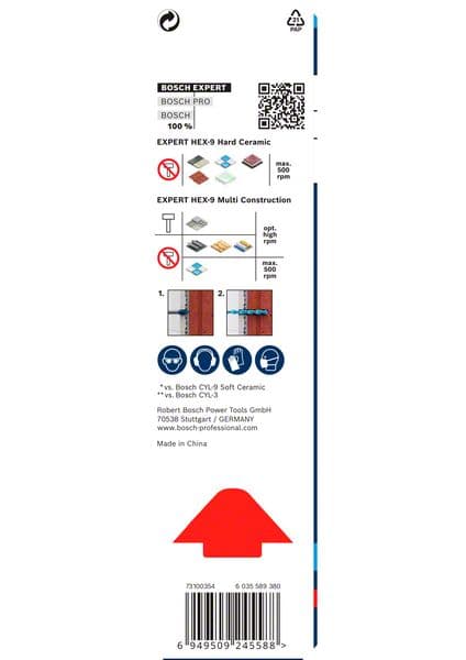 Bosch 2608902367 Set EXPERT HEX-9 Hard Ceramic and Multi Construction burgija