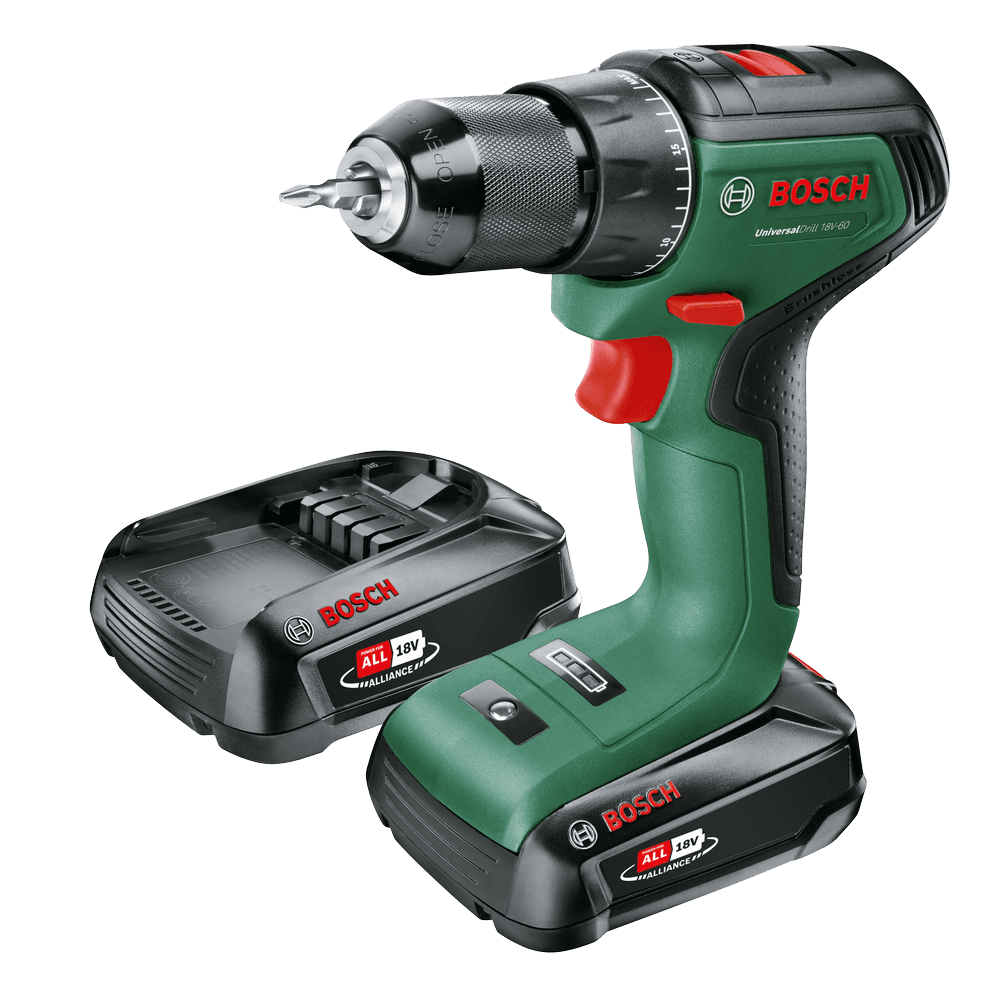 Akumulatorska bušilica, odvrtač Bosch UniversalDrill 18V-60, 2x2,0 Ah, 06039D7002