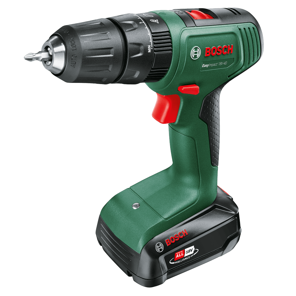 Bosch akumulatorska vibraciona bušilica, odvrtač EasyImpact 18V-40, 1x2,0 Ah, 06039D8107