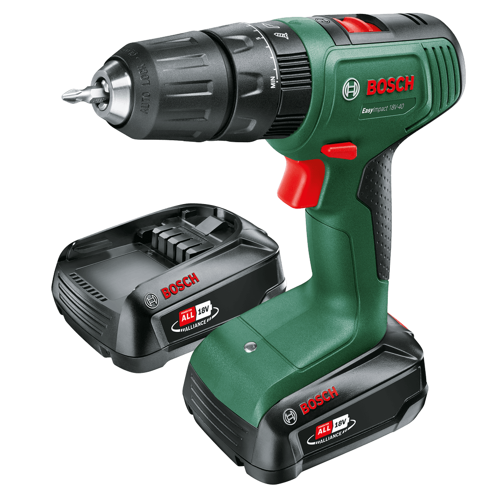 Bosch akumulatorska vibraciona bušilica, odvrtač EasyImpact 18V-40, 2x2,0 Ah, 06039D8108