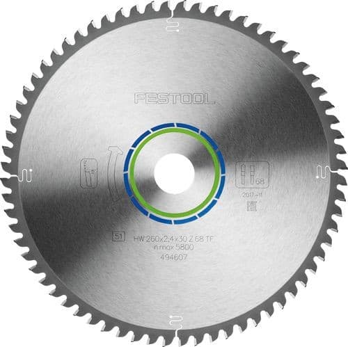 Festool Posebne testere(aluminijum) 260x2,4x30 TF68, 494607